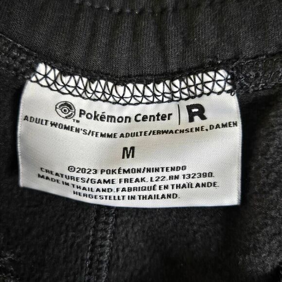 Pokemon Center Women's Team Rocket Sweatpants Joggers Size Medium Black - Picture 6 of 7